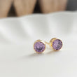 Load image into Gallery viewer, Modern Birthstone Studs • Great Personalized Birthday Gift • 4mm Bezel Set Earring Studs • Waterproof • Minimalist Birth Month Jewelry