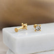 Load image into Gallery viewer, Super Comfy Nap Studs • Clear CZ • Hypoallergenic Titanium • Gift For Her • Minimalist Style • Cartilage Tragus Conch or Lobe • Waterproof