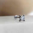 Load image into Gallery viewer, Super Comfy Nap Studs • Clear CZ • Hypoallergenic Titanium • Gift For Her • Minimalist Style • Cartilage Tragus Conch or Lobe • Waterproof