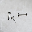 Load image into Gallery viewer, Titanium Dot Studs • Flat Back Nap Earrings • Push In Comfort Fit Studs • Minimalist Style • 20G or 18G • Ear Stack • Hypoallergenic