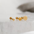 Load image into Gallery viewer, Titanium Dot Studs • Flat Back Nap Earrings • Push In Comfort Fit Studs • Minimalist Style • 20G or 18G • Ear Stack • Hypoallergenic