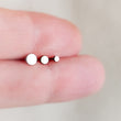 Load image into Gallery viewer, Titanium Dot Studs • Flat Back Nap Earrings • Push In Comfort Fit Studs • Minimalist Style • 20G or 18G • Ear Stack • Hypoallergenic