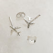 Load image into Gallery viewer, Teeny Tiny Airplane Studs • Bon Voyage Gift • Sterling Silver Airplane Earrings • Adventure • Miniature Plane Studs • Cute Gift for Traveler