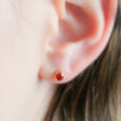 Load image into Gallery viewer, Modern Birthstone Studs • Great Personalized Birthday Gift • 4mm Bezel Set Earring Studs • Waterproof • Minimalist Birth Month Jewelry