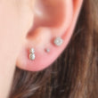 Load image into Gallery viewer, Teeny Tiny Pineapple Studs • Little Silver Pineapples • Baby Pineapple Earrings • Tiny Studs • Hawaiian Style • Little Silver Studs