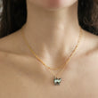 Load image into Gallery viewer, Little Cat Necklace • Mother of Pearl • Gift For Cat Lover • Cat Silhouette • Pet Memorial • Kitty Cat • Gift For Her • Necklace Set