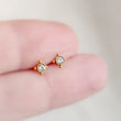 Load image into Gallery viewer, Super Comfy Nap Studs • Clear CZ • Hypoallergenic Titanium • Gift For Her • Minimalist Style • Cartilage Tragus Conch or Lobe • Waterproof