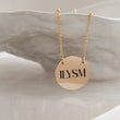 Load image into Gallery viewer, Engraved Necklace • ILYSM • Sentimental Jewelry • Gift for Girlfriend • I Love You So Much • Gift for Mom • Dotted Chain • Custom Engraving