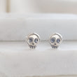 Load image into Gallery viewer, Mini Skull Studs • Tiny Silver Skulls • Gold Skull Studs • Best Friend Gift • Little Calaveras Studs • Dainty Skull Earrings • Petite Studs