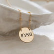 Load image into Gallery viewer, Engraved Necklace • ILYSM • Sentimental Jewelry • Gift for Girlfriend • I Love You So Much • Gift for Mom • Dotted Chain • Custom Engraving