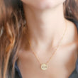 Load image into Gallery viewer, Engraved Necklace • ILYSM • Sentimental Jewelry • Gift for Girlfriend • I Love You So Much • Gift for Mom • Dotted Chain • Custom Engraving