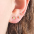 Load image into Gallery viewer, 14K Gold Disc Studs • Small Gold Studs • Delicate Stud Earrings • Minimalist Earrings • Round Gold Studs • Gift For Her • Dainty 14 karat