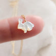 Load image into Gallery viewer, White Rabbit Necklace • Mother of Pearl Bunny Pendant • Good Luck Charm • Lucky Rabbit Jewelry • Gift For Animal Lover • Cute Woodland Style