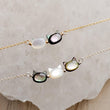 Load image into Gallery viewer, Cat Lover Necklace • Feline Necklace • Kitty Cat Jewelry • Pet Memorial • Cat Mom • Mother of Pearl • Minimalist Cat Necklace • Cat Lady