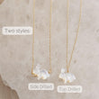 Load image into Gallery viewer, White Rabbit Necklace • Mother of Pearl Bunny Pendant • Good Luck Charm • Lucky Rabbit Jewelry • Gift For Animal Lover • Cute Woodland Style