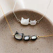 Load image into Gallery viewer, Cat Mom Necklace • Gift For Mom • Cat Jewelry • Cat Mom • Mother & Child • Mother's Day Gift • New Mom • Cat and Kittens Necklace