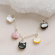 Load image into Gallery viewer, Kitty Cat Charms • Cat Lover Necklace • Feline Necklace • Pet Memorial • Cat Mom • Mother of Pearl • Minimalist Cat Necklace • Cat Lady