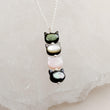 Load image into Gallery viewer, Cat Totem Necklace • Feline Necklace • Kitty Cat Jewelry • Pet Memorial • Cat Mom • Mother of Pearl • Minimalist Cat Necklace • Cat Lady