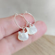 Load image into Gallery viewer, Cat Lover Hoop Earrings • Mother of Pearl Cat Charms • Gift for Cat Mom • Pet Memorial Jewelry • Kitty Hoops • Personalized Cat Gift
