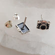 Load image into Gallery viewer, Little Camera Studs • Sterling Silver Camera Earrings • Vintage Camera • Gift for Photographer • Film Camera • Traveler Gift • Analog