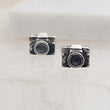Load image into Gallery viewer, Little Camera Studs • Sterling Silver Camera Earrings • Vintage Camera • Gift for Photographer • Film Camera • Traveler Gift • Analog