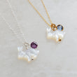 Load image into Gallery viewer, White Rabbit & Birthstone Necklace • Mother of Pearl Bunny • Good Luck Charm • Lucky Rabbit Jewelry • Gift For Animal Lover • Woodland Style