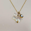 Load image into Gallery viewer, White Rabbit & Birthstone Necklace • Mother of Pearl Bunny • Good Luck Charm • Lucky Rabbit Jewelry • Gift For Animal Lover • Woodland Style