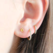 Load image into Gallery viewer, Tiny Leaf Vine Flat Back Studs • Surgical Steel Push-In Earrings • Dainty Leaves • 18G Ear Stack • Minimalist Multiple Piercing Studs