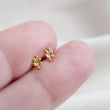 Load image into Gallery viewer, Tiny Leaf Vine Flat Back Studs • Surgical Steel Push-In Earrings • Dainty Leaves • 18G Ear Stack • Minimalist Multiple Piercing Studs