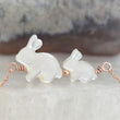Load image into Gallery viewer, Bunny Mom Necklace • Mother & Baby Bunnies • Rabbit Jewelry • Mother of Pearl • Gift for Mom • New Mom Gift • Mother's Day Necklace