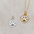 Load image into Gallery viewer, Tiny Paw Print Necklace • Sterling Pet Memorial Jewelry • Gift for Dog Mom • Cat Lover Charm • Animal Footprint Pendant • Gift For Her