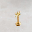 Load image into Gallery viewer, Tiny Leaf Vine Flat Back Studs • Surgical Steel Push-In Earrings • Dainty Leaves • 18G Ear Stack • Minimalist Multiple Piercing Studs