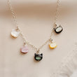 Load image into Gallery viewer, Kitty Cat Charms • Cat Lover Necklace • Feline Necklace • Pet Memorial • Cat Mom • Mother of Pearl • Minimalist Cat Necklace • Cat Lady