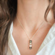 Load image into Gallery viewer, Cat Totem Necklace • Feline Necklace • Kitty Cat Jewelry • Pet Memorial • Cat Mom • Mother of Pearl • Minimalist Cat Necklace • Cat Lady