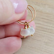 Load image into Gallery viewer, Cat Lover Hoop Earrings • Mother of Pearl Cat Charms • Gift for Cat Mom • Pet Memorial Jewelry • Kitty Hoops • Personalized Cat Gift