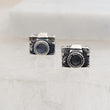 Load image into Gallery viewer, Little Camera Studs • Sterling Silver Camera Earrings • Vintage Camera • Gift for Photographer • Film Camera • Traveler Gift • Analog