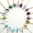 Load image into Gallery viewer, Birthday Gift • Tiny Gemstone Necklace • Layering Jewelry • Delicate Gemstone Drop • Bridesmaid Gift • Simple Gem Drop • Layering Necklace