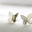Load image into Gallery viewer, Tiny Butterfly Studs • Petite Butterflies • Butterfly Silhouette Posts • Simple Minimal Earrings • Sterling Silver Butterfly • Stud Earrings