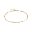 Load image into Gallery viewer, Tiny Paperclip Link Anklet - Studio Blue
