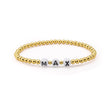 Load image into Gallery viewer, Beaded Name Bracelet - Studio Blue