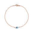 Load image into Gallery viewer, Dainty Evil Eye Bracelet - Studio Blue