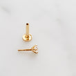 Load image into Gallery viewer, Diamond CZ Flat Back Stud in 14k Gold - Studio Blue