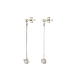 Load image into Gallery viewer, Long CZ Diamond Drops - Studio Blue