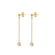 Load image into Gallery viewer, Long CZ Diamond Drops - Studio Blue