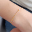 Load image into Gallery viewer, Diamond CZ Station Bracelet - Studio Blue
