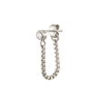 Load image into Gallery viewer, CZ Diamond & Box Chain Huggies - Studio Blue