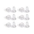 Load image into Gallery viewer, Clear Rubber Ear Nuts - Studio Blue