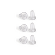 Load image into Gallery viewer, Clear Rubber Ear Nuts - Studio Blue