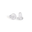 Load image into Gallery viewer, Clear Rubber Ear Nuts - Studio Blue