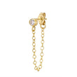 Load image into Gallery viewer, CZ Diamond Chain Huggies - Studio Blue